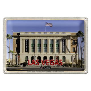 Blechschild Reise 30x20cm Las Vegas USA The MOB Museum