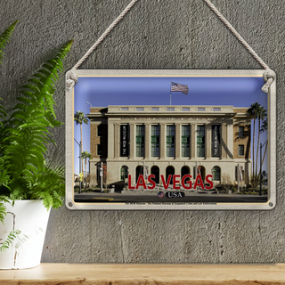 Blechschild Reise 30x20cm Las Vegas USA The MOB Museum