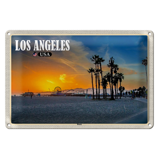 Blechschild Reise 30x20cm Los Angeles USA Beach Strand Venice Beach