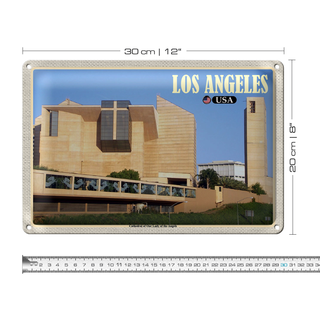 Blechschild Reise 30x20cm Los Angeles Cathedral  Our Lady of Angels