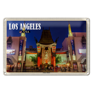 Blechschild Reise 30x20cm Los Angeles USA Chinese Theatre Deo