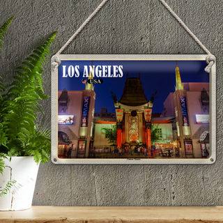 Blechschild Reise 30x20cm Los Angeles USA Chinese Theatre Deo