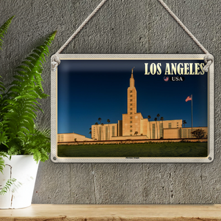 Blechschild Reise 30x20cm Los Angeles USA Mormon Temple