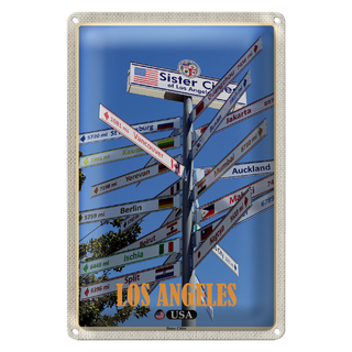 Blechschild Reise 20x30cm Los Angeles USA Sister Citieser