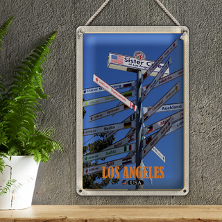 Blechschild Reise 20x30cm Los Angeles USA Sister Citieser