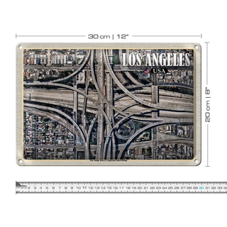 Blechschild Reise 30x20cm Los Angeles USA Judge Harry Pregerson