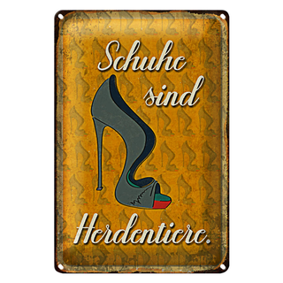 Blechschild Spruch 20x30cm Schuhe sind Herdentiere