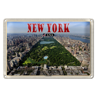 Blechschild Reise 30x20cm New York USA Central Park
