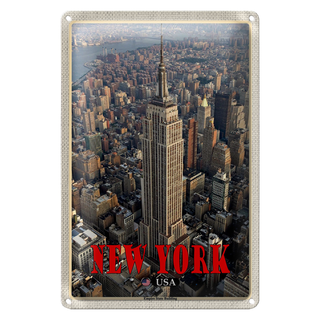 Blechschild Reise 20x30cm New York Empire State Building Dko