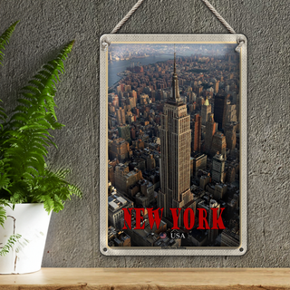 Blechschild Reise 20x30cm New York Empire State Building Dko