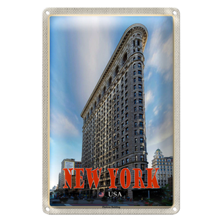 Blechschild Reise 20x30cm New York USA Flatiron Building