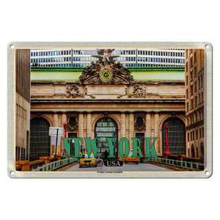 Blechschild Reise 30x20cm New York USA Grand Central Terminal