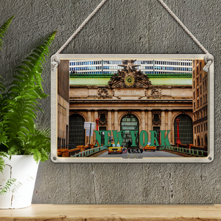 Blechschild Reise 30x20cm New York USA Grand Central Terminal