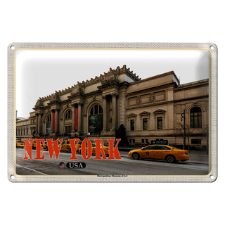 Blechschild Reise 30x20cm New York USA Metropolitan Museum of Art