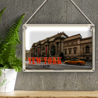 Blechschild Reise 30x20cm New York USA Metropolitan Museum of Art