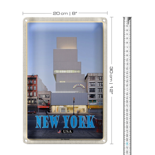Blechschild Reise 20x30cm  New York USA New Museum