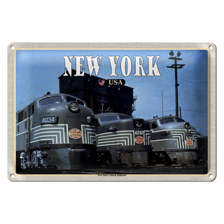 Blechschild Reise 30x20cm New York New York Central Railroad Züge