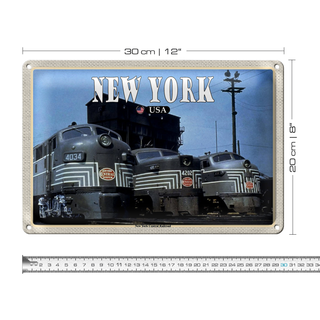 Blechschild Reise 30x20cm New York New York Central Railroad Züge