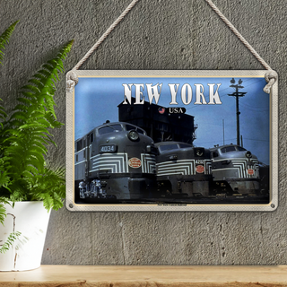 Blechschild Reise 30x20cm New York New York Central Railroad Züge