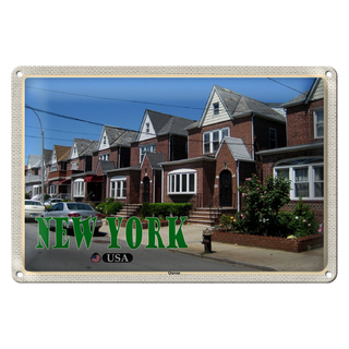 Blechschild Reise 30x20cm New York USA Queens Stadtbezirk
