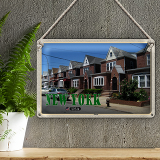 Blechschild Reise 30x20cm New York USA Queens Stadtbezirk