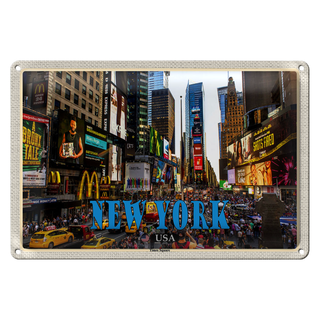 Blechschild Reise 30x20cm New York USA Times Square Zentrum