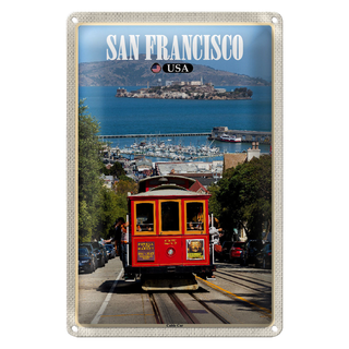 Blechschild Reise 20x30cm San Francisco USA Cable Car