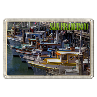 Blechschild Reise 30x20cm San Francisco Fisherman's Wharf