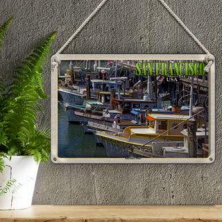 Blechschild Reise 30x20cm San Francisco Fisherman's Wharf