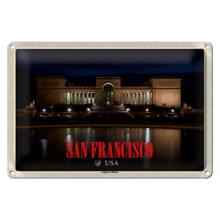 Blechschild Reise 30x20cm San Francisco USA Legion of Honor Museum