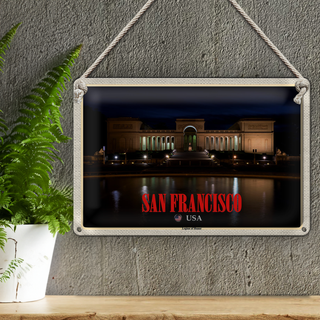 Blechschild Reise 30x20cm San Francisco USA Legion of Honor Museum