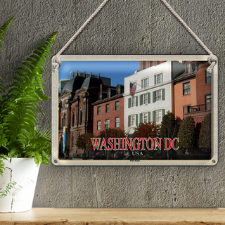 Blechschild Reise 30x20cm Washington DC USA Blair House Gästehaus