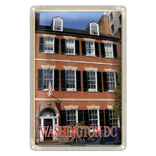 Blechschild Reise 20x30cm  Washington DC USA Cleveland Abbe House