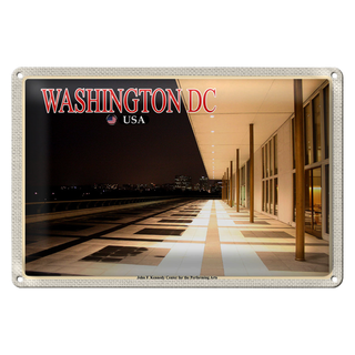 Blechschild Reise 30x20cm Washington USA JFK Center Performing Arts