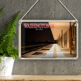 Blechschild Reise 30x20cm Washington USA JFK Center Performing Arts