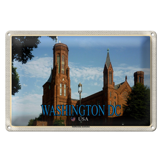 Blechschild Reise 30x20cm Washington DC USA Smithsonian Institution