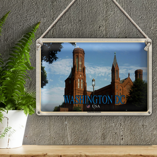 Blechschild Reise 30x20cm Washington DC USA Smithsonian Institution