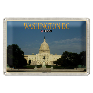 Blechschild Reise 30x20cm Washington DC USA United States Capitol