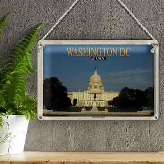 Blechschild Reise 30x20cm Washington DC USA United States Capitol