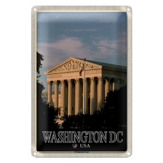 Blechschild Reise 20x30cm Washington DC USA US Supreme Court