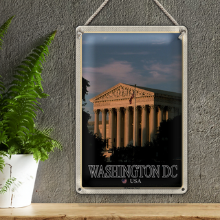 Blechschild Reise 20x30cm Washington DC USA US Supreme Court