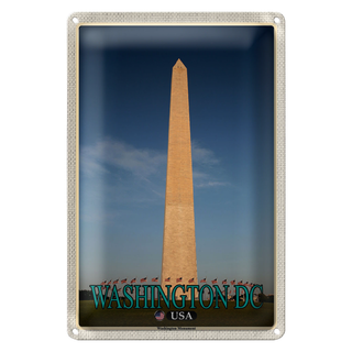 Blechschild Reise 20x30cm Washington DC USA Washington Monument