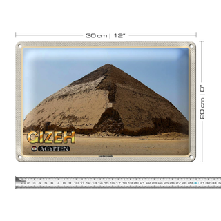 Blechschild Reise 30x20cm Gizeh Ägypten Knickpyramide