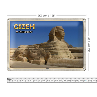 Blechschild Reise 30x20cm Gizeh Ägypten Sphinx