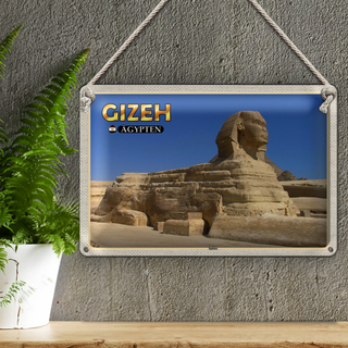 Blechschild Reise 30x20cm Gizeh Ägypten Sphinx