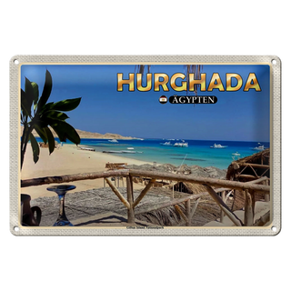 Blechschild Reise 30x20cm Hurghada Ägypten Giftun Nationalpark