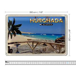Blechschild Reise 30x20cm Hurghada Ägypten Giftun Nationalpark