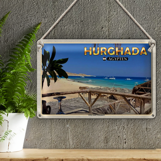 Blechschild Reise 30x20cm Hurghada Ägypten Giftun Nationalpark