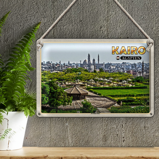 Blechschild Reise 30x20cm Kairo Ägypten Al'Azhar Park
