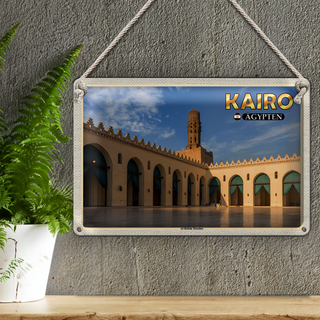 Blechschild Reise 30x20cm Kairo Ägypten Al-Hakim Moschee
